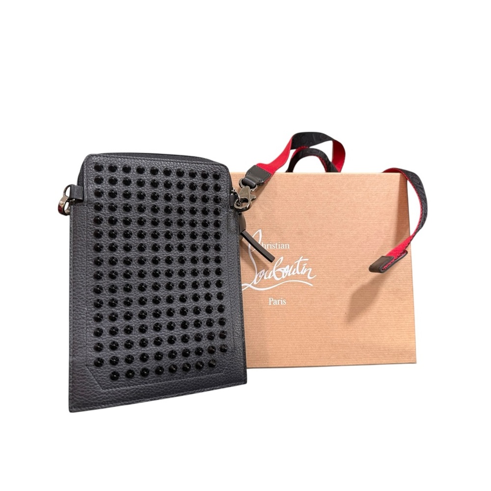 Christian Louboutin Loubilab Empire Spikes Crossbody Bag Black NWT - Picture 4 of 12